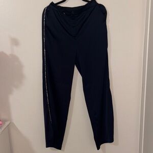 Rachel Zoe Blue Navy Women's Trousers with Silver Detail